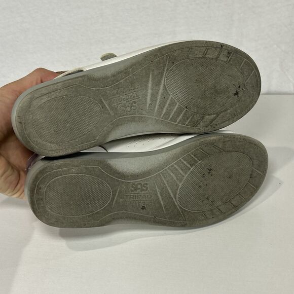 SAS Women’s Size 7 M Tripad Comfort Trio II 3 White Strap Leather Sandals - Picture 5 of 7